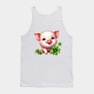 Clover Pig St Patricks Day Tank Top